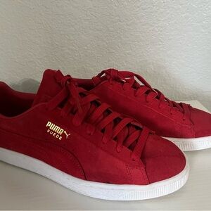 Puma Red and White Sneakers